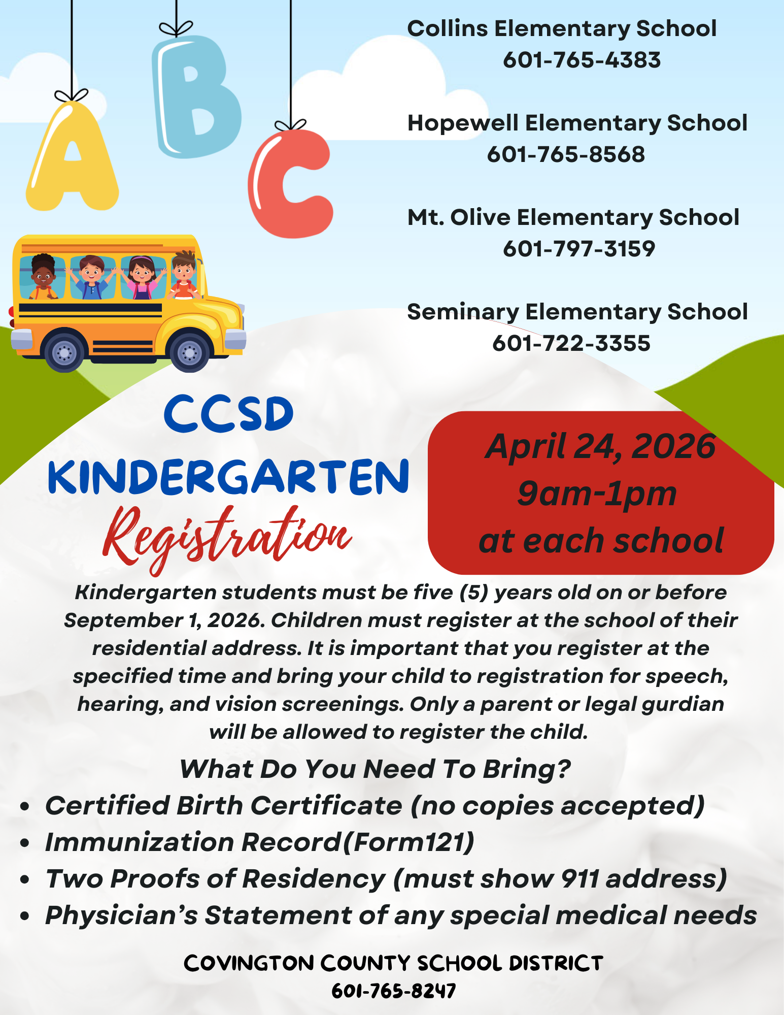 Kindergarten Registration